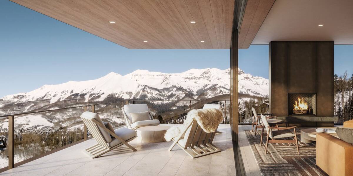 テラスから望むサン フアン山地（提供：Four Seasons Hotels and Resorts）