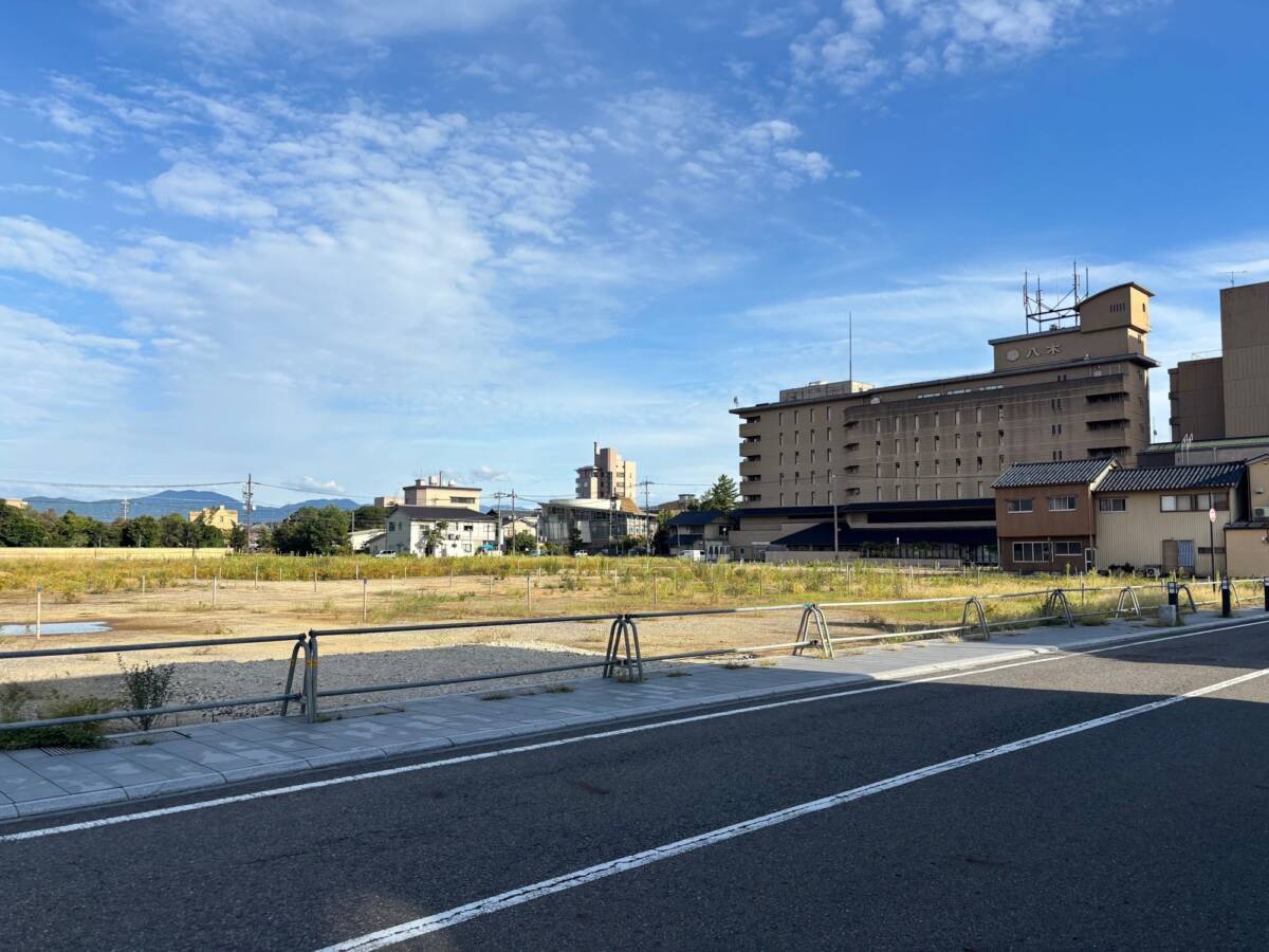 あわら温泉の旧開花亭跡地